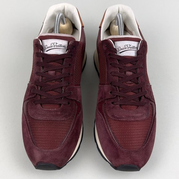 Louis Vuitton Abbesses low top trainer red suede mesh 8 LV or 9 US 42 EUR GO1106 - Picture 3 of 13